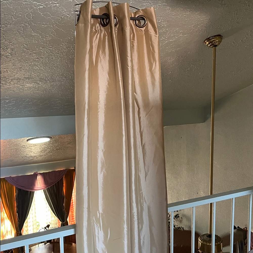 Elegant Cream Grommet Curtain